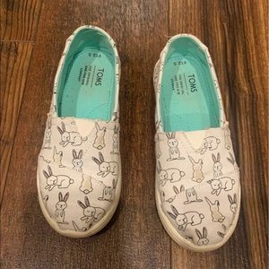 Girls Bunny Slip On TOMS Size 12.5